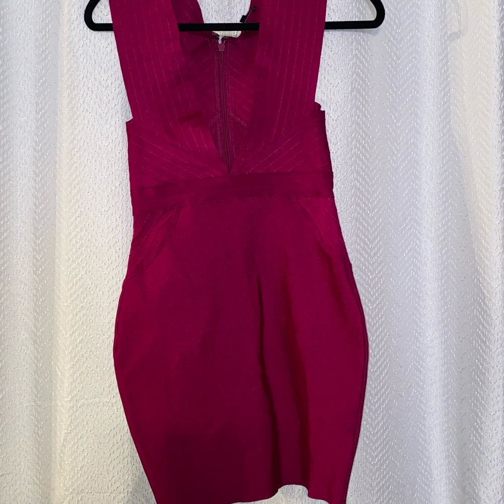 Fashion nova bandage dress fuchsia